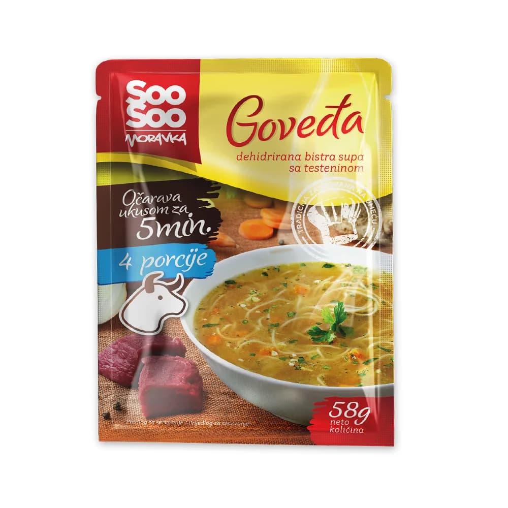 Moravka goveđa bistra supa sa testeninom 58g