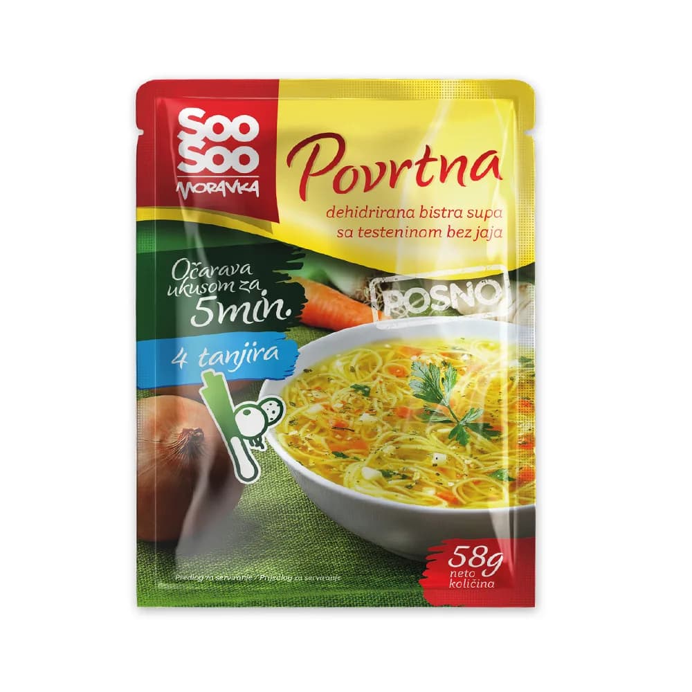 Moravka povrtna bistra supa sa testeninom 58g