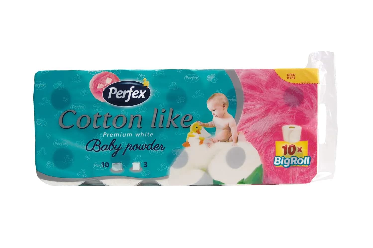 Perfex toalet papir, cotton bebi puder 10/1, 3SL