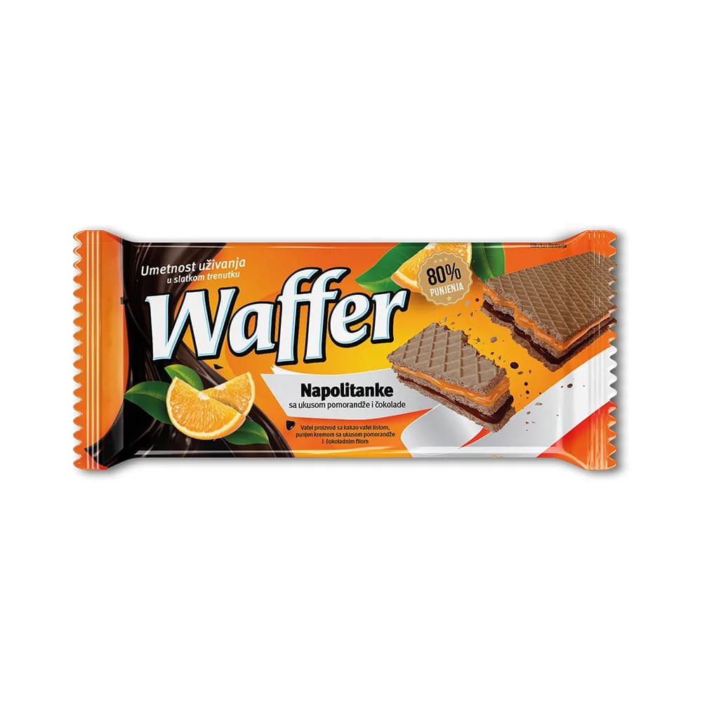 Waffer napolitanke sa narandžom i čokoladom 170g