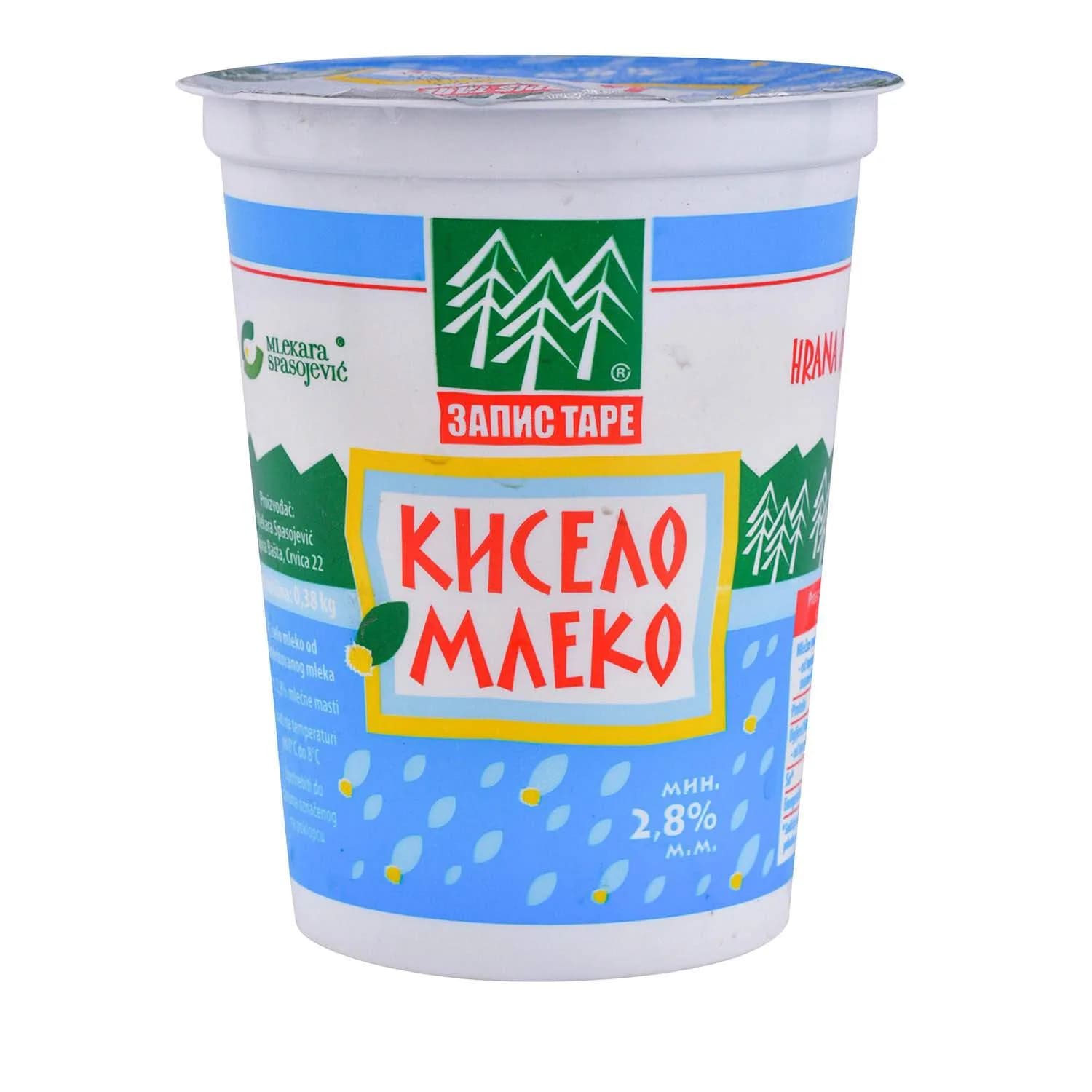 Zapis Tare Kiselo mleko 2.8% 380ml