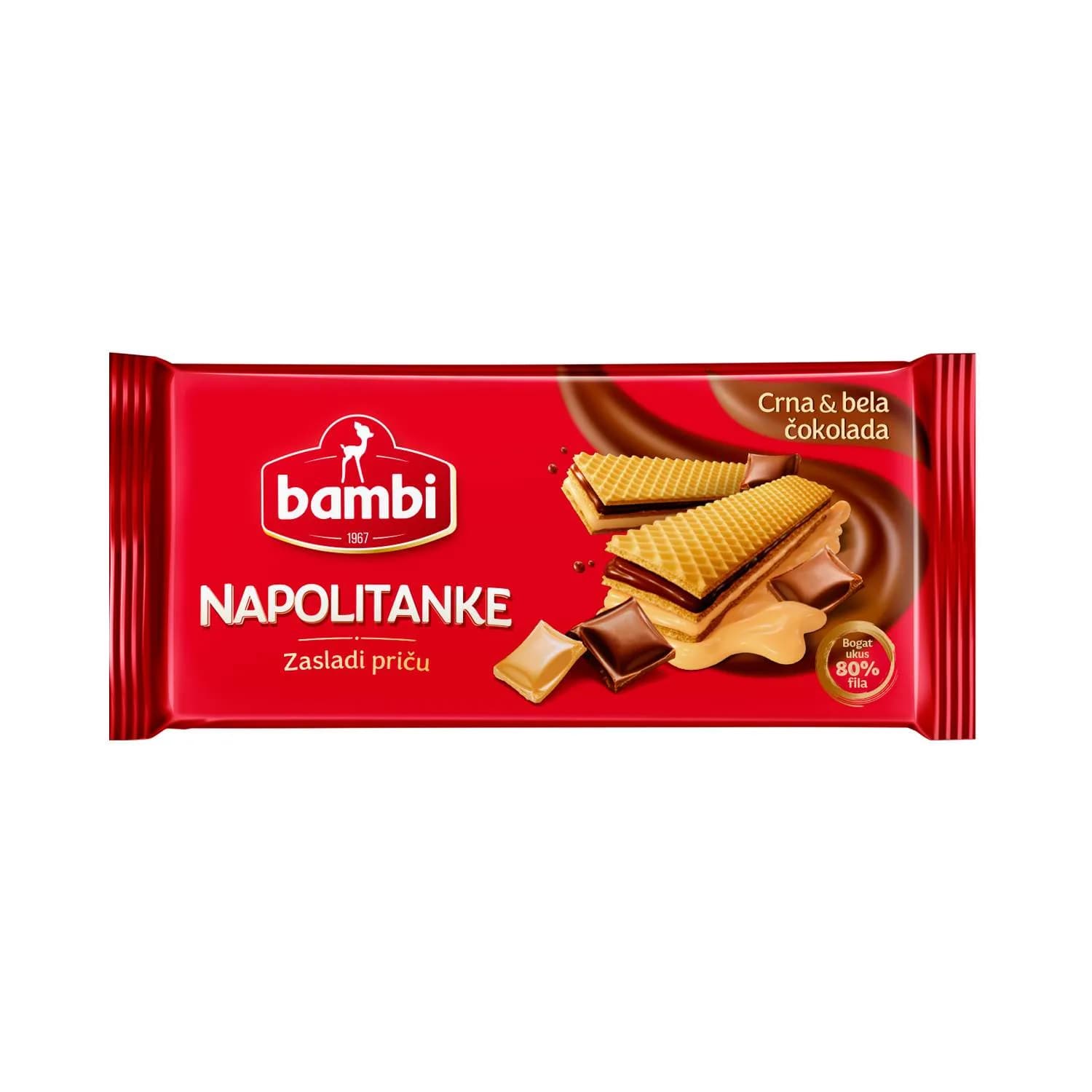 Bambi napolitanke crna čokolada 185g