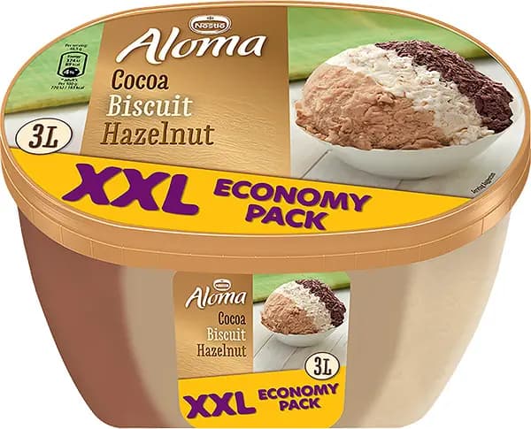 Aloma sladoled cocoa biscuit hazelnut 3L