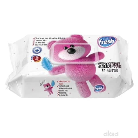 Fresh baby vlažne maramice sensitive 72kom