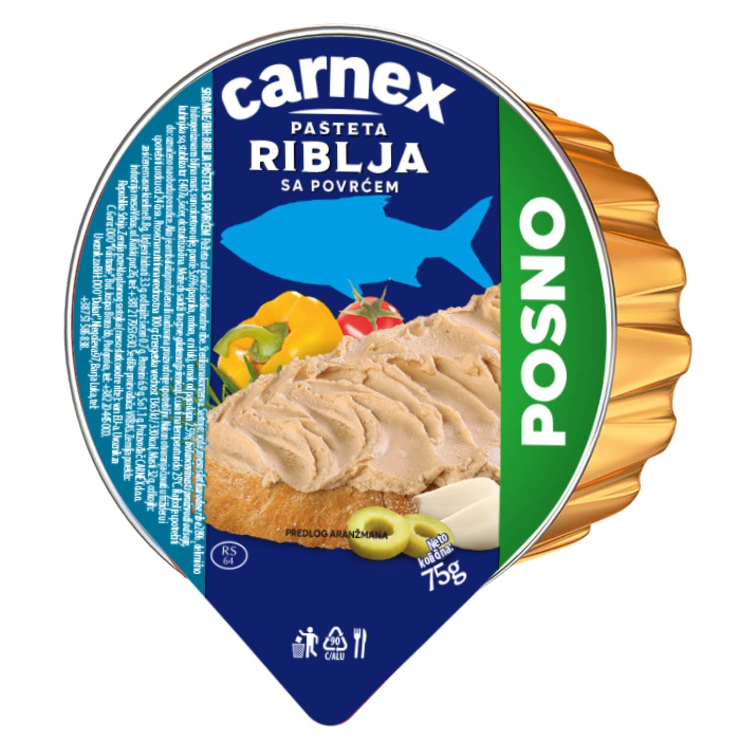 Riblja pašteta sa povrćem 75g