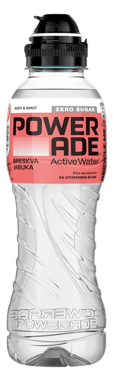 Powerade Active Water breskva-jabuka 0,5l — Kokamar market Beograd