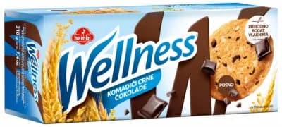 Wellness integralni keks sa komadićima čokolade 210g — Kokamar market Beograd