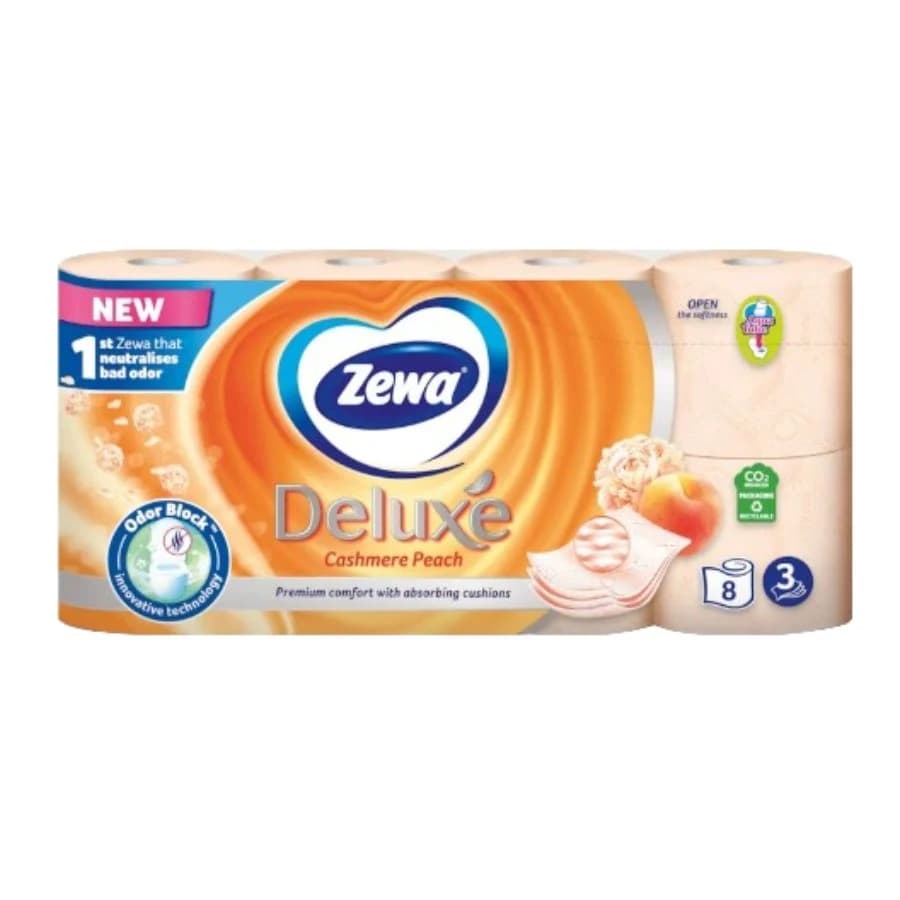 Zewa Deluxe toalet papir breskva 8/1 — Kokamar market Beograd