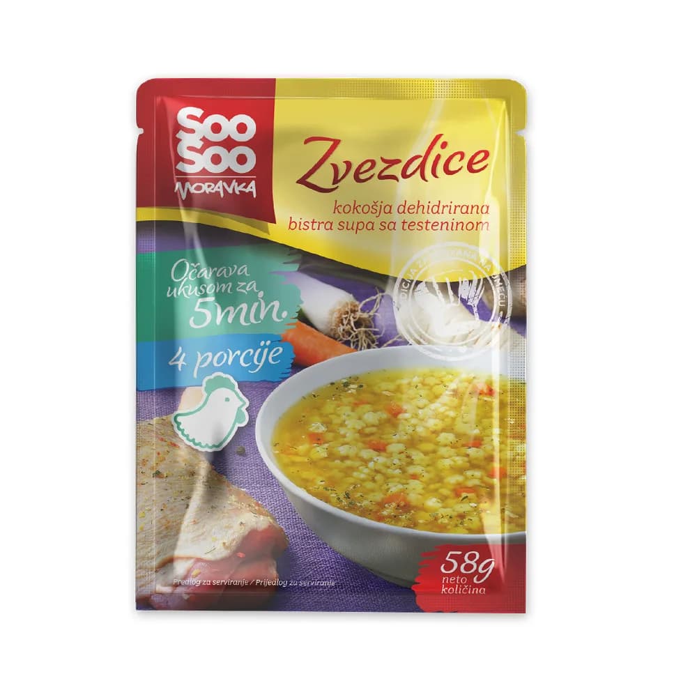 Moravka zvezdica kokošija bistra supa sa testeninom 58g