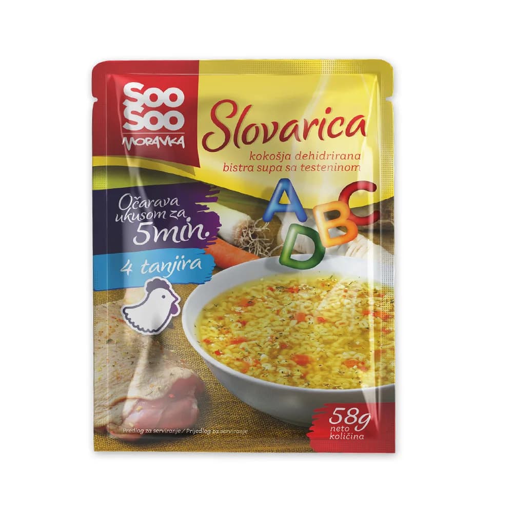 Moravka slovarica kokošija bistra supa sa testeninom 58g