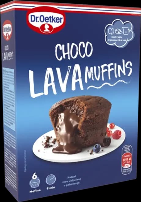 Dr OETKER Čoko lava mafini 260g