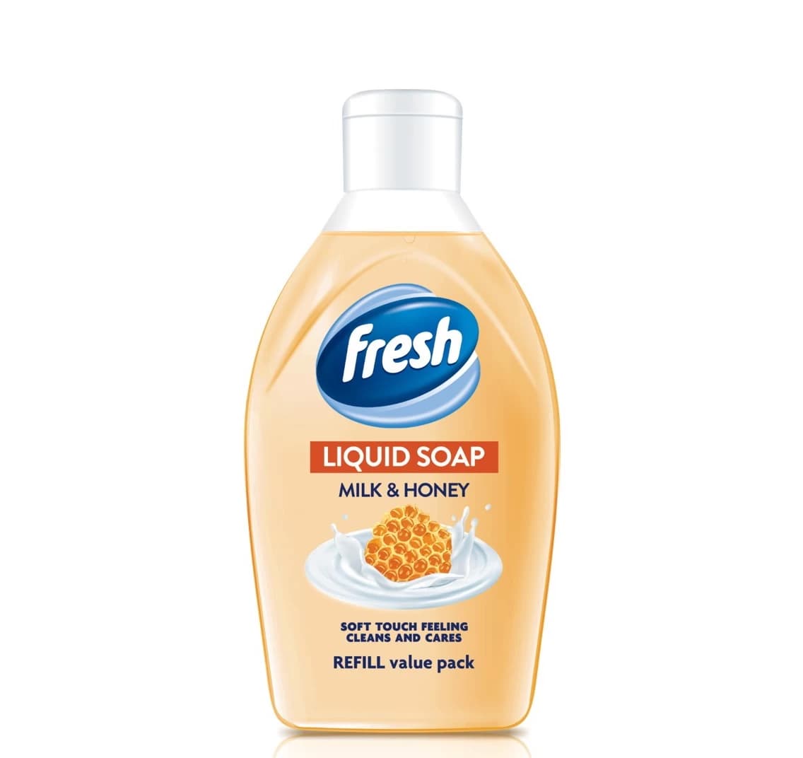 Fresh tečni sapun med i mleko 1L