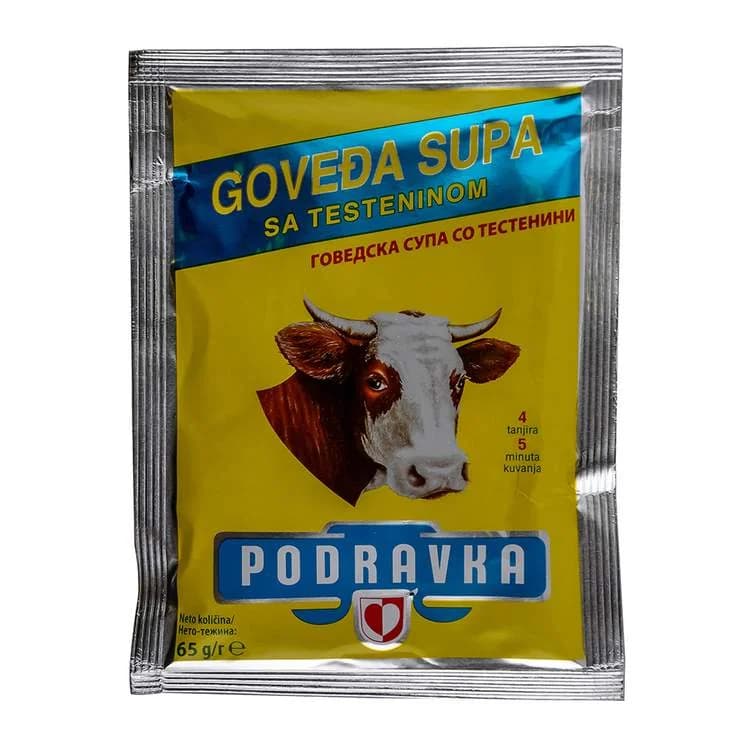 Podravka goveđa supa sa testeninom 65g — Kokamar market Beograd