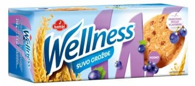 Wellness integralni keks sa suvim grožđem 210g — Kokamar market Beograd