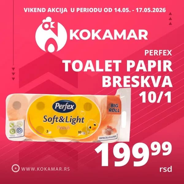 Perfex Toalet Papir Breskva 10/1