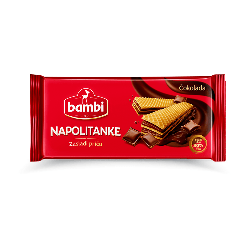 BAMBI NAPOLITANKE ČOKOLADA 185g