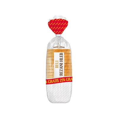 Hleb beli rezani 400g+100g