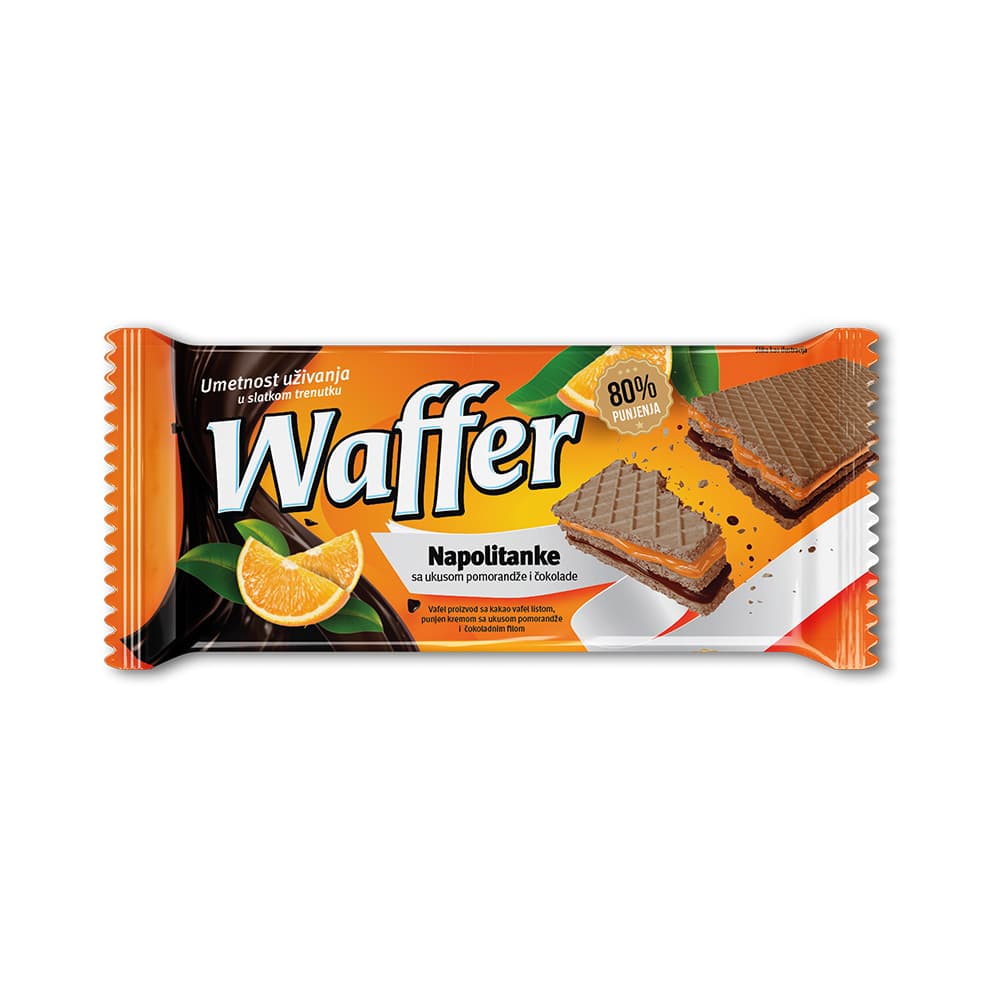 WAFFER NAPOLITANKE SA NARANDŽOM I ČOKOLADOM 170GR