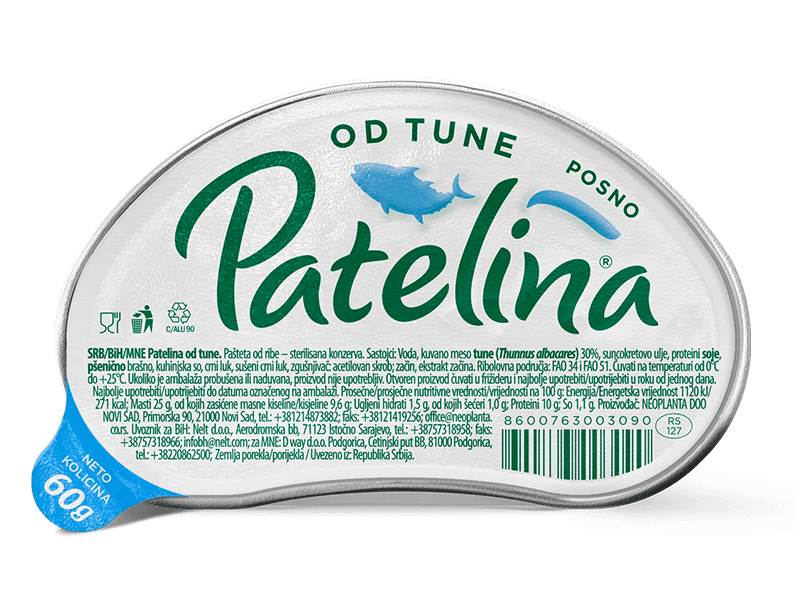 PATELINA PAŠTETA TUNA 60g