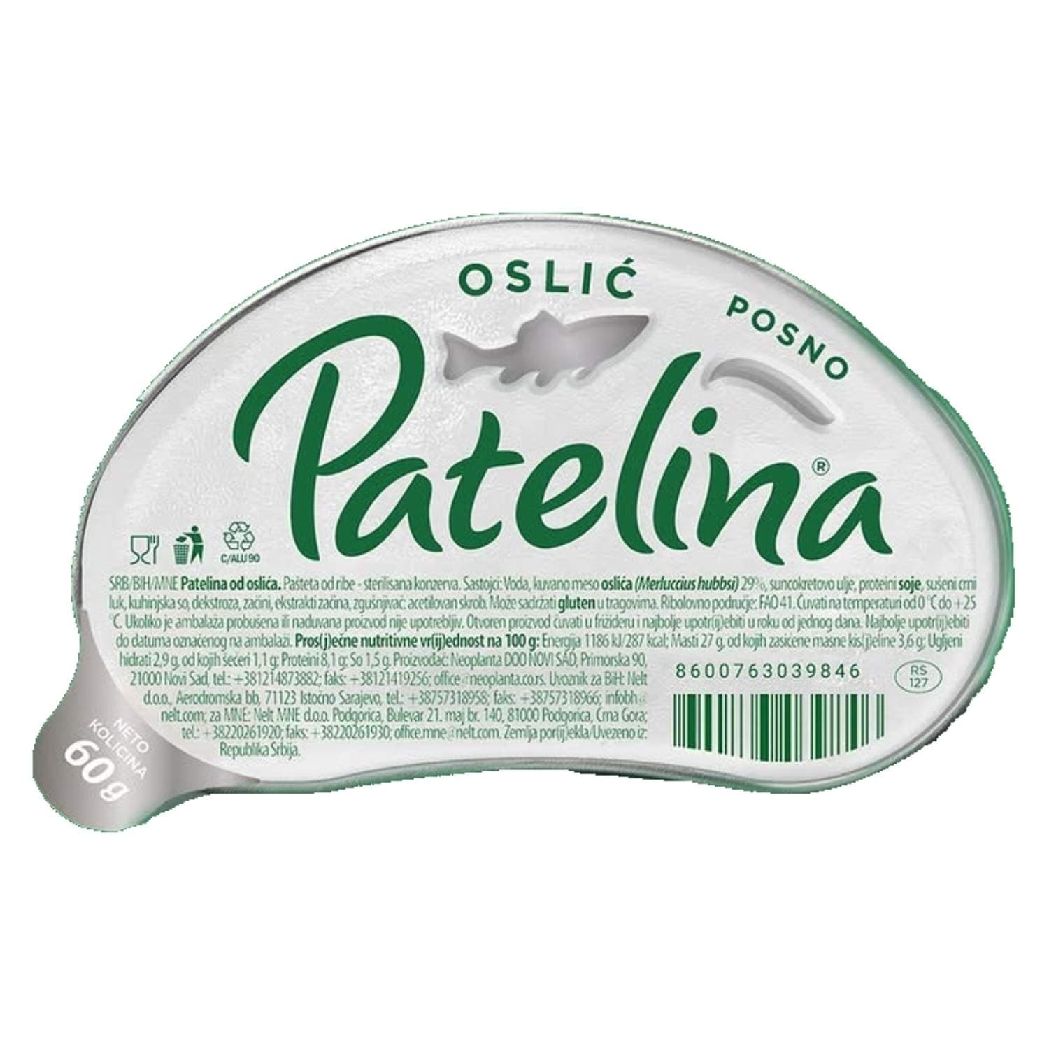 PATELINA PAŠTETA OSLIĆ 60g